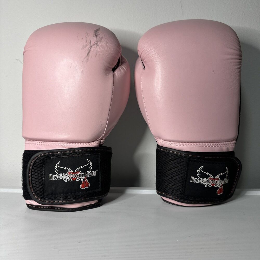 Century Pink I Love Kick Boxing Adult 12 oz Boxing Gloves Adult Self Defense